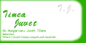 timea juvet business card